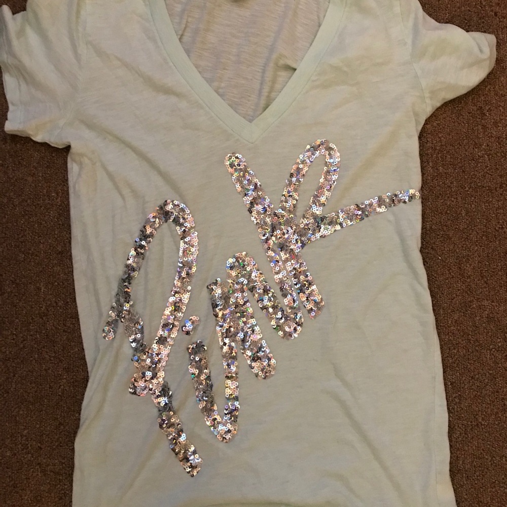 victoria secret teal tshirt